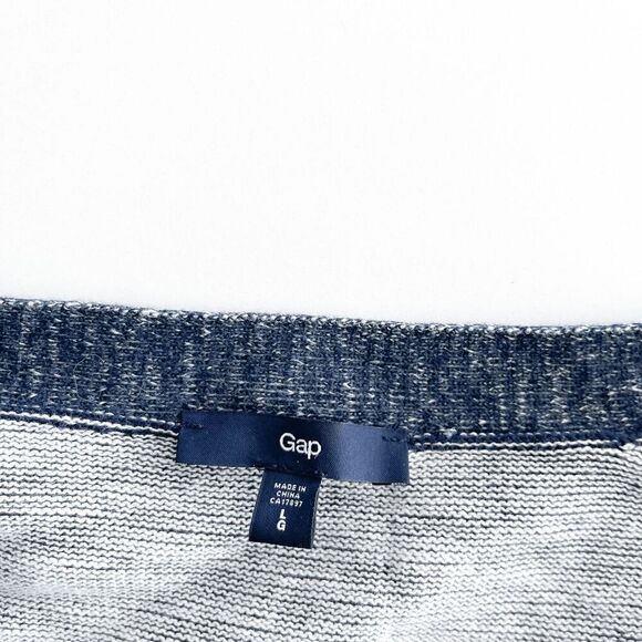 Gap Men's Classic Cotton Knitted Cardigan Sweater Blue Large - Picture 3 of 7